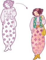 Djeco COLORIAGE GRAND FORMAT - LES DEMOISELLES Rosemary & ses amies - FSC MIX