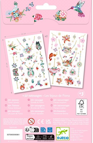 Djeco BODY ART - TATOUAGE Les bijoux de Fiona - FSC MIX