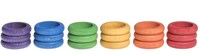 Grapat anelli in legno colori arcobaleno - gioco educativo 18 pezzi-3