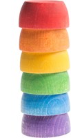 Grapat ciotole in legno colori arcobaleno - 6 pezzi gioco aperto-2