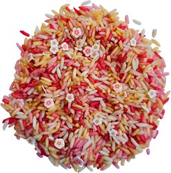 Grennn riso da gioco pink flower mix 250 grammi giocattolo sensoriale