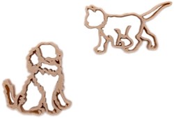 Grennn formine per biscotti gatto e cane giocattolo marrone stampa