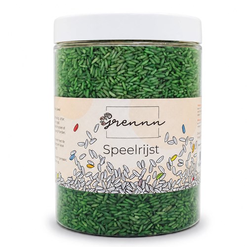 Grennn riso da gioco verde - giocattolo sensoriale 300 grammi-2