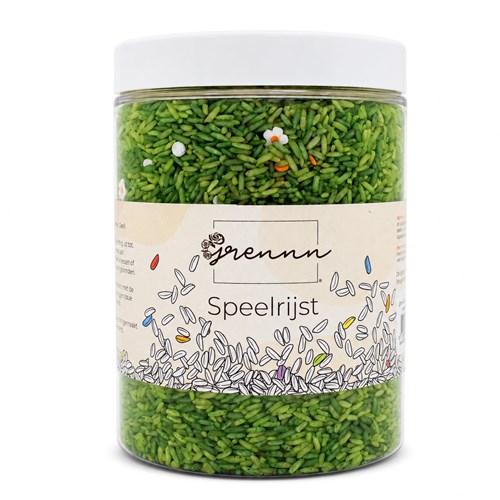 Grennn riso sensoriale per giocare white flower mix 750 grammi bambini-2