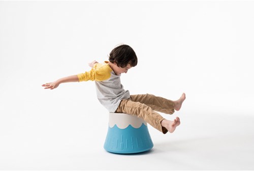 Eduplay sgabello equilibrio Rocking Volcano Misty Blue - sgabello oscillante per bambini-3