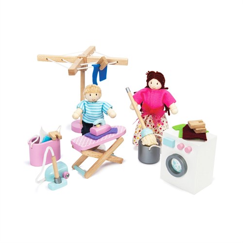 Le Toy Van casa delle bambole set lavanderia in legno - giocattolo FSC 100%-3