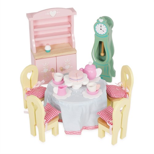 Le Toy Van sala da pranzo casa delle bambole Daisylane set mobili in legno FSC 100%-3
