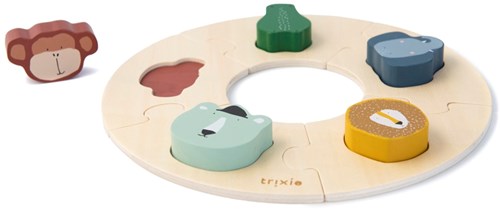 Trixie puzzle in legno forme - puzzle rotondo animali legno FSC educativo-2