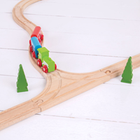 BigJigs binari del treno in legno giunzione a T - set espansione ferrovia-2
