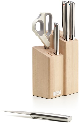Joseph Joseph ceppo coltelli cucina e forbici set 5 pezzi argento-3