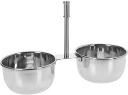 Excellent Houseware ciotole da portata metallo 2 pezzi argento 22x9x14cm