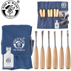 Kids at Work set di utensili per intaglio bambini lavorazione legno