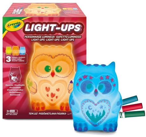 Crayola giocattolo gufo luminoso disegno creativo e colorazione