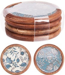 Home & Styling set sottobicchieri cartone multicolore 4 pezzi Ø10cm