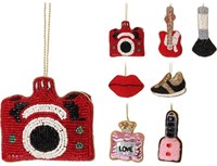 Home & Styling decorazione natalizia perle addobbo albero Glitter and Glamour rosso