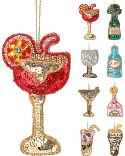 Home & Styling decorazione natalizia figure bevande 10cm per albero