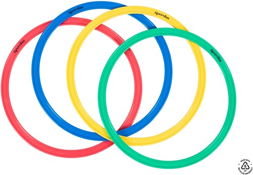 Spordas cerchi piatti resistenti set da 4 per giochi all’aperto