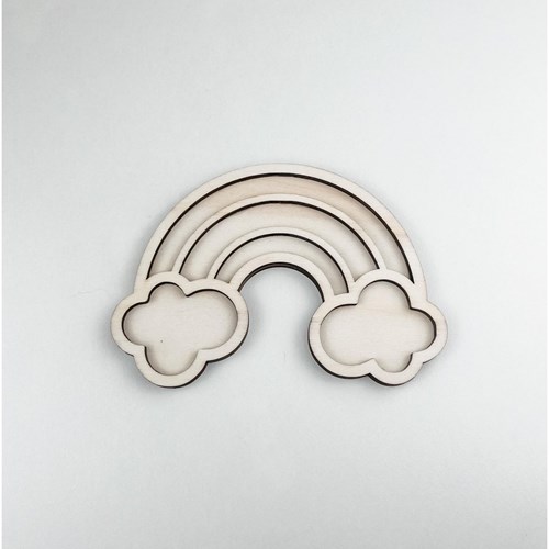 FiQ houten vulvorm Regenboog - 10,5×15 cm