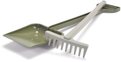 Dantoy Green Bean - Giocattolo da giardino pala 50 cm e rastrello 42 cm