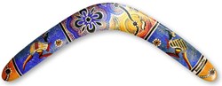 Boomerang Fan boomerang in legno aborigeno destro 30m outdoor multicolore