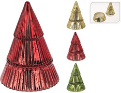 Home & Styling candela profumata albero di Natale vetro con coperchio decorazione