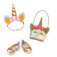 Heless accessori bambola set unicorno - ballerine glitter e borsa 38-45cm