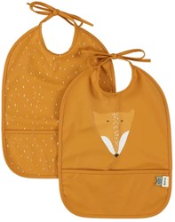 Trixie bavaglino lavabile 2-pack - bavaglino con tasca Mr. Fox