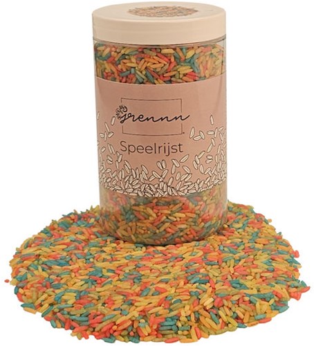Grennn speelrijst rainbow mix 750 gram