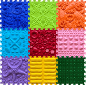 Ortoto Tappetini Puzzle Sensoriali per Massaggi Erba scatola 8 pezzi