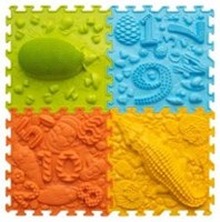 Ortoto Tappetini Puzzle Sensoriali per Massaggi Erba scatola 8 pezzi