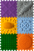Ortoto Tappetini Puzzle Sensoriali per Massaggi Erba scatola 8 pezzi