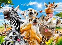 Castorland puzzle animali African Selfie 200 pezzi cartone