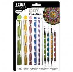 Aladine set creativa dot painting - 10 strumenti per l'arte dei punti