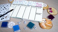 Aladine set timbri bullet journal inverno - timbri creativi in schiuma