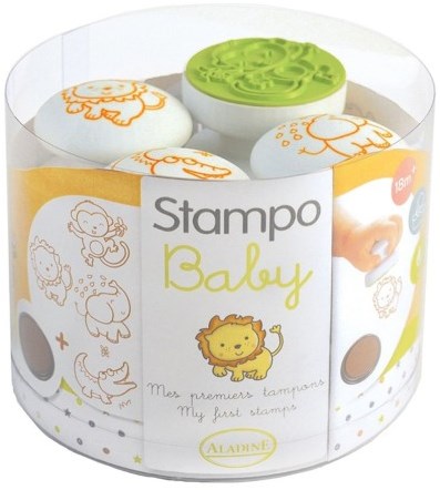 Aladine set timbri baby animali savana - set creativo per bambini