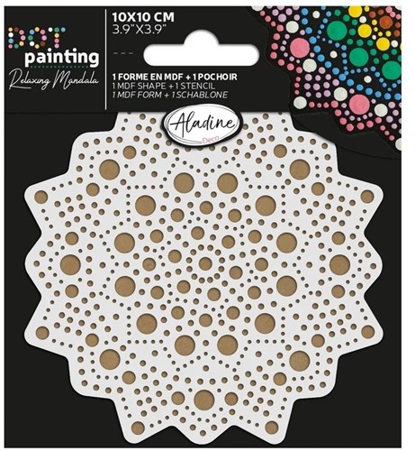Aladine set creativa dot painting mandala 10 cm MDF sostenibile