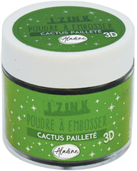 Aladine polvere da embossing 25 ml cactus glitter per il fai da te