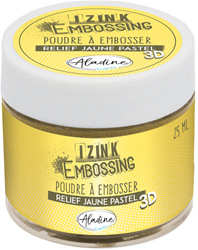 Aladine polvere da embossing giallo pastello 25 ml - materiale creativo per timbri