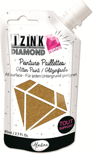 Aladine vernice glitter Izink Diamond 24 carati oro 80 ml creativo