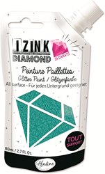 Aladine vernice glitter Izink Diamond 24 carati turchese 80 ml creativo
