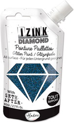 Aladine vernice glitter Izink Diamond 80 ml blu bellissimo per hobby creativi
