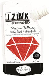 Aladine vernice glitter rosso Izink Diamond 80 ml - pittura creativa