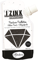 Aladine vernice glitter Izink Diamond 80 ml nero decorazione fai-da-te