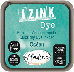 Aladine tampone inchiostro Izink Dye turchese oceano 5x5 cm acquerello