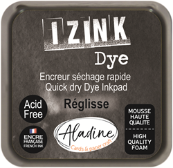 Aladine tampone inchiostro nero 5x5 cm - Izink Dye asciugatura rapida