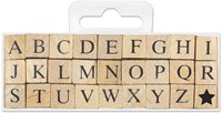 Aladine set timbri alfabeto piccolo - timbri lettere legno creativi