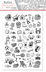 Aladine set timbri bullet journal attività - timbri creativi in gommapiuma