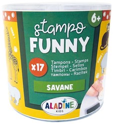 Aladine set timbri animali della savana giocattolo creativo per bambini