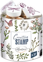 Aladine set timbri fiori estivi gommapiuma 37 pezzi creativo