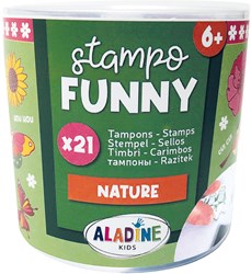 Aladine set timbri natura - timbri in gommapiuma creativi per bambini